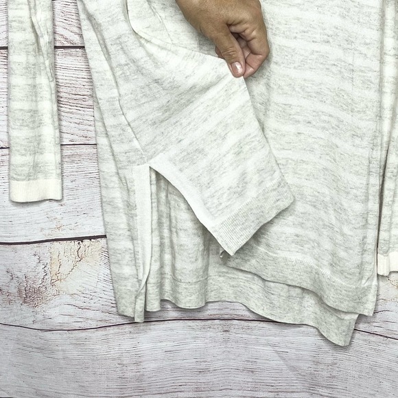 Loft Women's Long Sleeve Striped Wool Blend Cozy Tunic Sweater Top New Size M - Picture 4 of 6